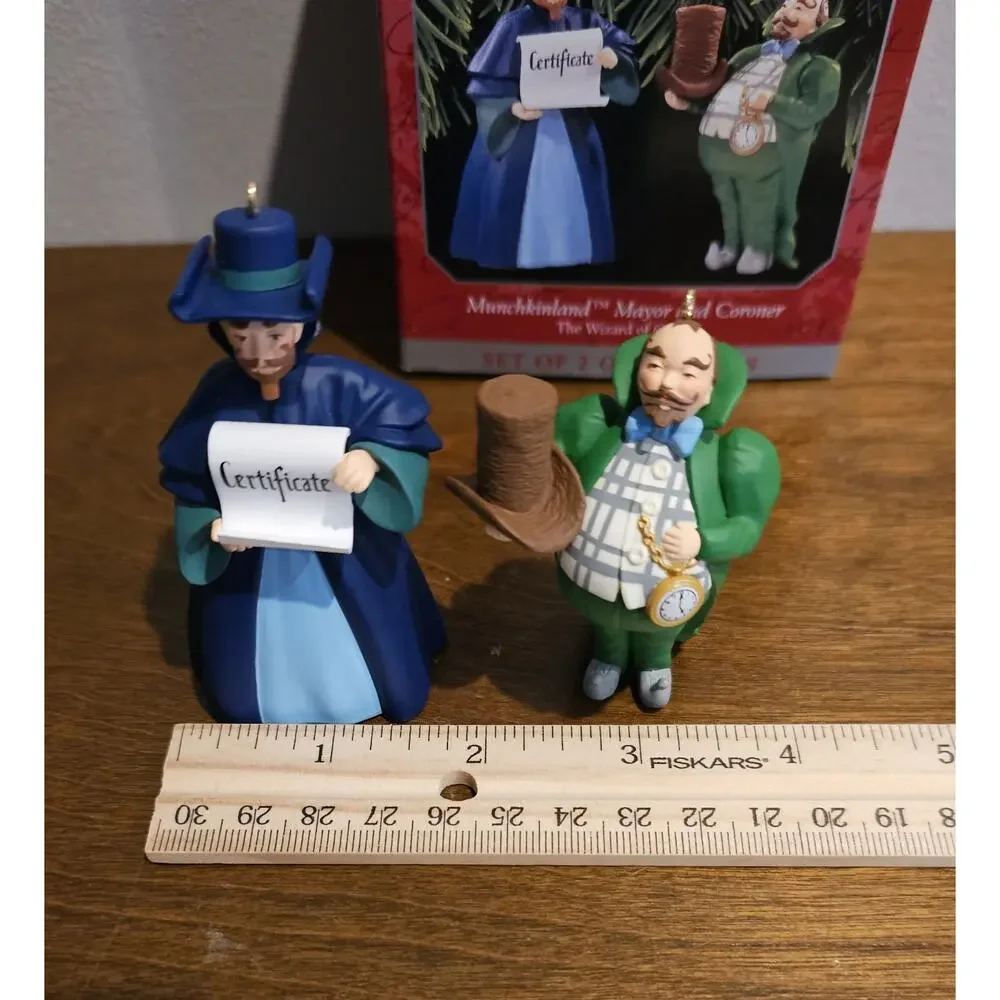 Hallmark Keepsake Ornament Munchkinland Mayor and Coroner Wizard of Oz 1997